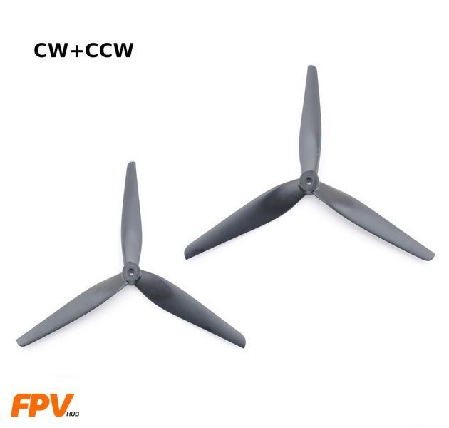 Нейлоний пропелер армованый скло-волокном HQPROP 10X4.5X3 Macroquad Prop CW/CCW пара MQ10X4.5X3B-GRN фото