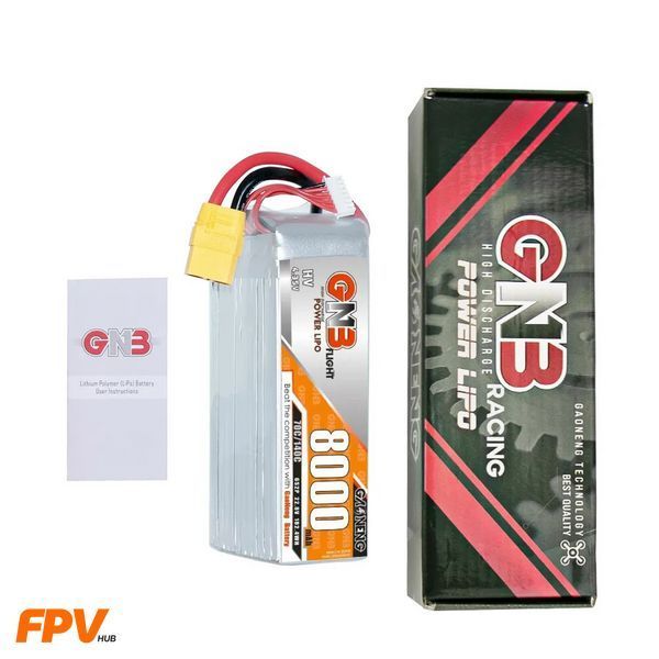 Литий-полимерный аккумулятор GAONENG GNB HV 6S 22.8V 8000mAh 70C XT90 GAONENG GNB HV6S22.8V8000mAh70CXT90 фото